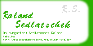 roland sedlatschek business card